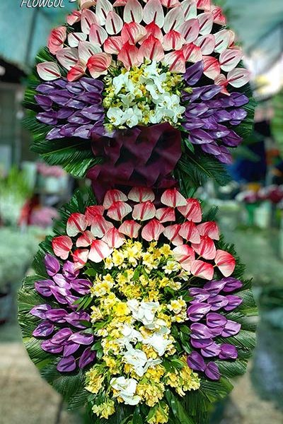 تاج گل زیبای دو طبقه نمایشگاهی کد(taj-12)