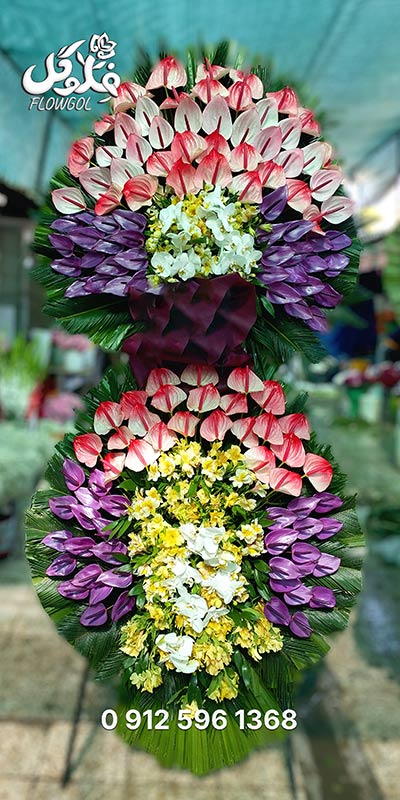 تاج گل زیبای دو طبقه نمایشگاهی کد(taj-12) تاج گل زیبای دو طبقه نمایشگاهی کد(taj-12)