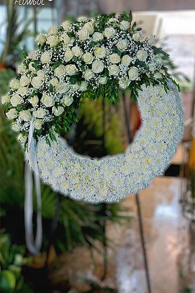 تاج گل ساده و مینیمال نمایشگاهی کد (taj-24)